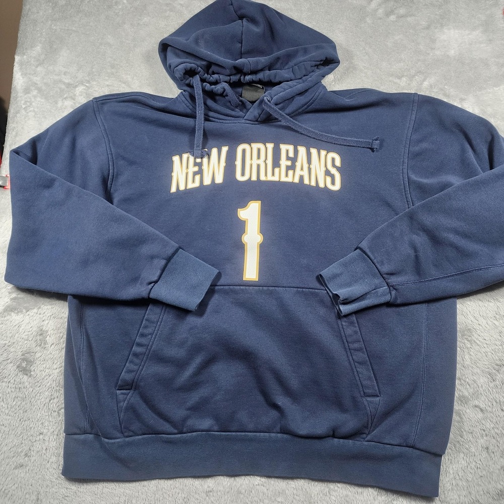 New Orleans Pelicans‎ Hoodie Mens XL Blue NBA Basketball Nike Zion Williamson